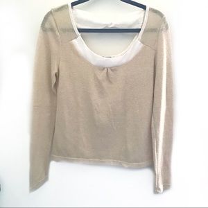 American Rag Gold Shimmer Sweater